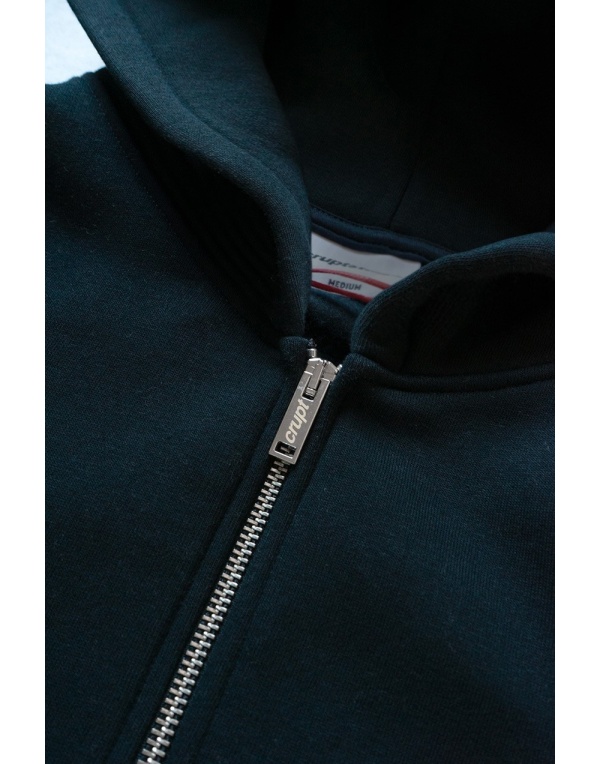 Lacivert Boxy Crop Erkek Ceket Zip Hoodie