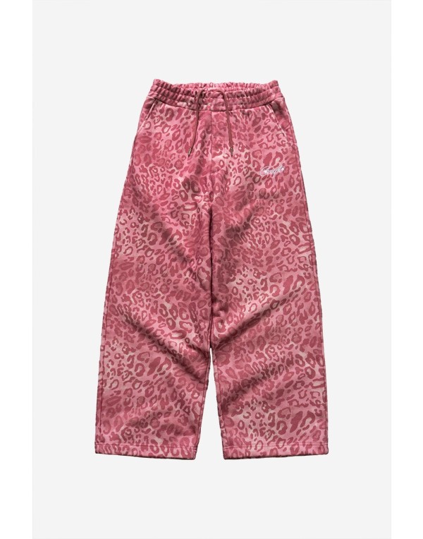 Pink Leopard Baggy Sweatpants Erkek Eşofman Altı