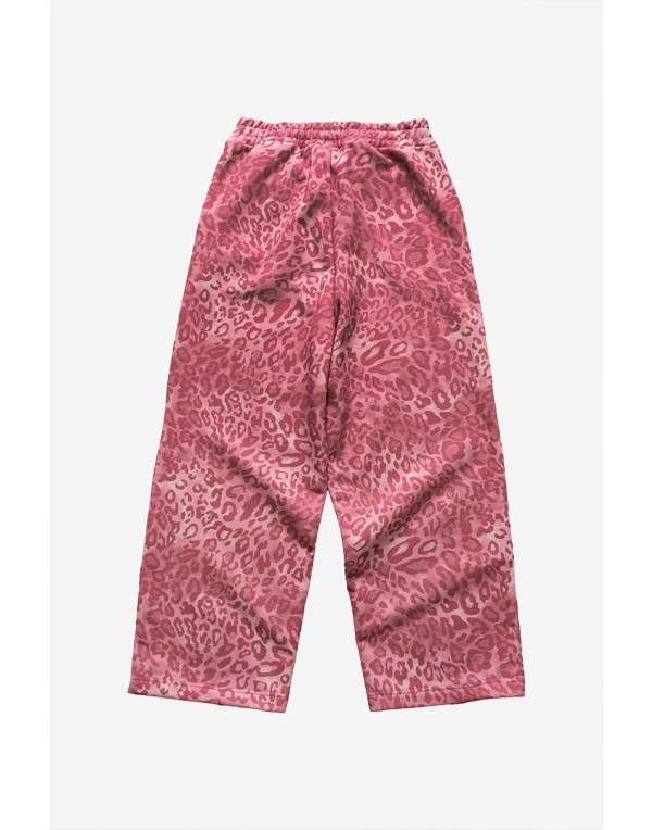 Pink Leopard Baggy Sweatpants Erkek Eşofman Altı