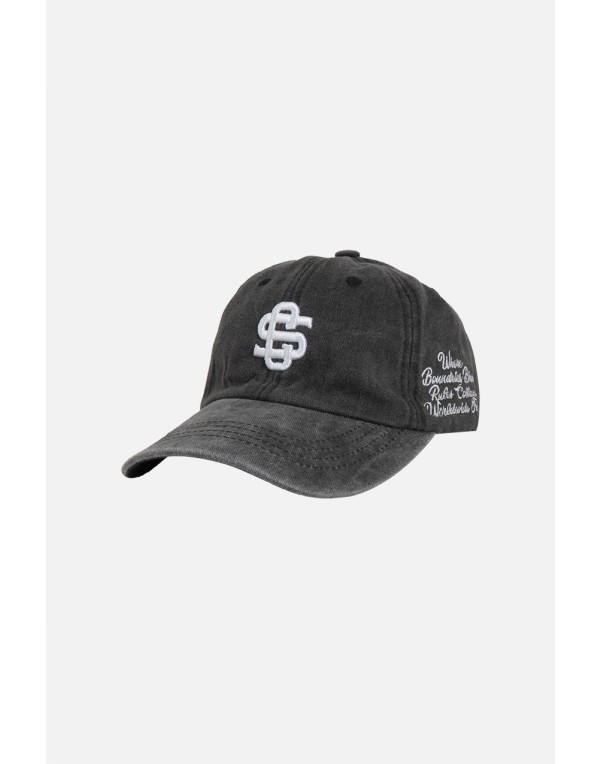 Siyah Beyaz Crupt Archive Washed Cap Erkek Şapka