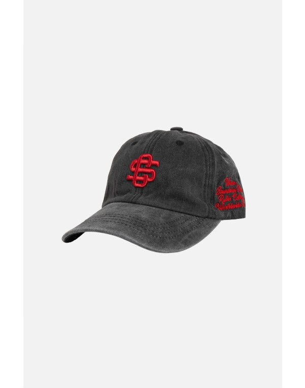 Siyah Kırmızı Crupt Archive Washed Cap Erkek Şapka