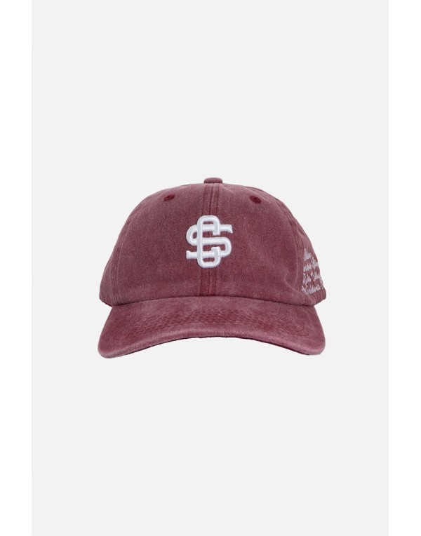 Bordo Beyaz Crupt Archive Washed Cap Erkek Şapka