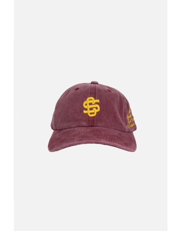 Bordo Sarı Crupt Archive Washed Cap Erkek Şapka