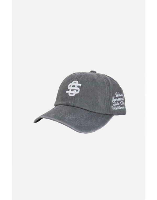 Gri Beyaz Crupt Archive Washed Cap Erkek Şapka