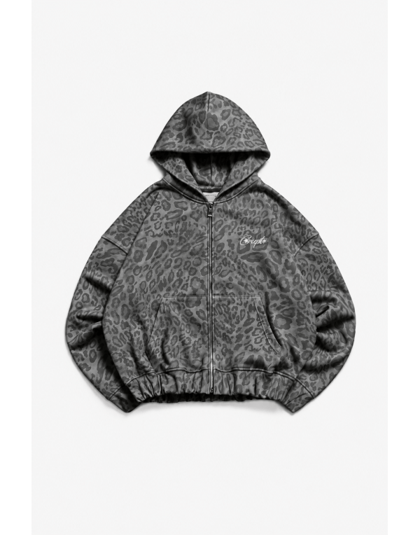Ash Leopard Erkek Crop Zip Hoodie Ceket 