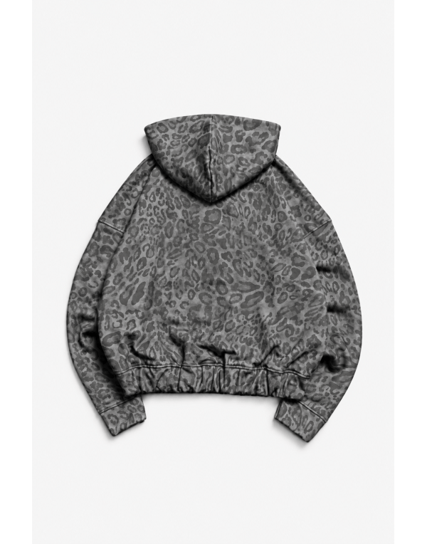Ash Leopard Erkek Crop Zip Hoodie Ceket 
