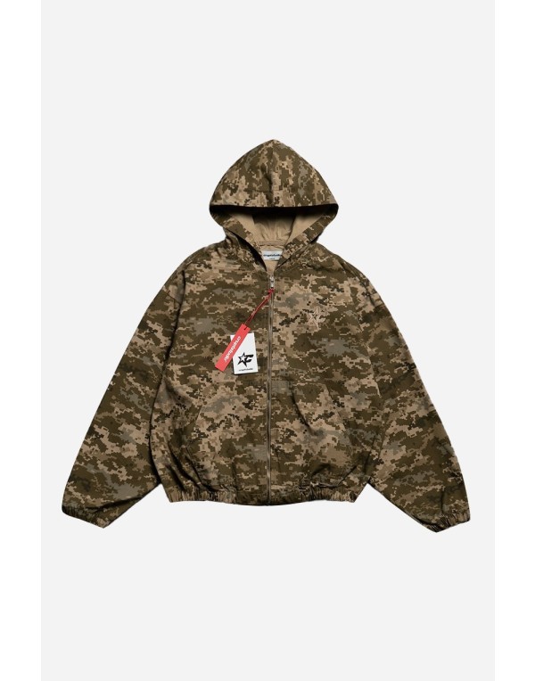 Battle Mode Kamuflaj Erkek Zip Hoodie Ceket