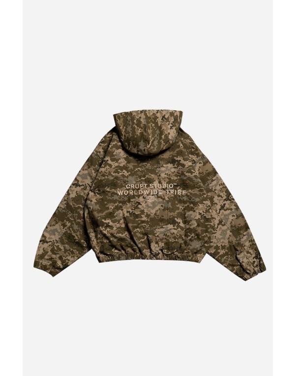 Battle Mode Kamuflaj Erkek Zip Hoodie Ceket